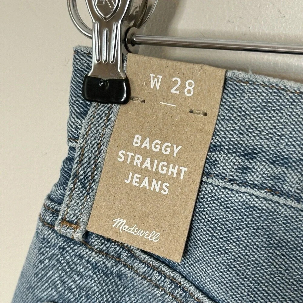 Madewell Baggy Straight Jeans Size 28 Inseam 33 Nwt